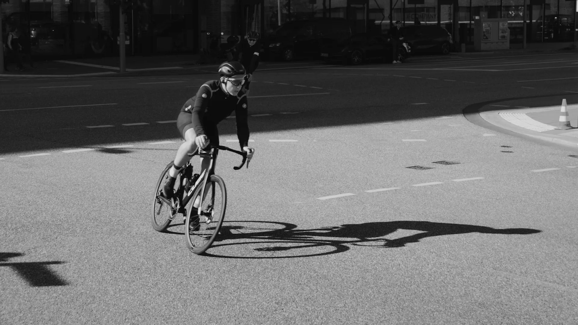 Cyclist on the road
